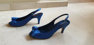 Zapatos de fiesta Mary Paz azul talla 41