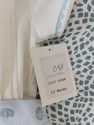 Conjunto bebé 12 meses: camisa y pantalón corto