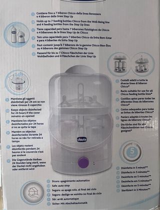 Esterilizador Chicco SterilNatural Eléctrico