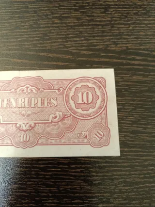 Billete 10 Rupias Birmania Gobierno Japón 1942-44