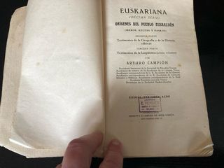Euskariana Revista. Arturo Campión