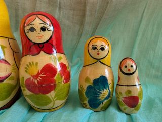 Set di 5 Bambole Russe Matrioske