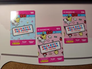 Lote de 3 Tarjetas Hello Kitty y Amigos