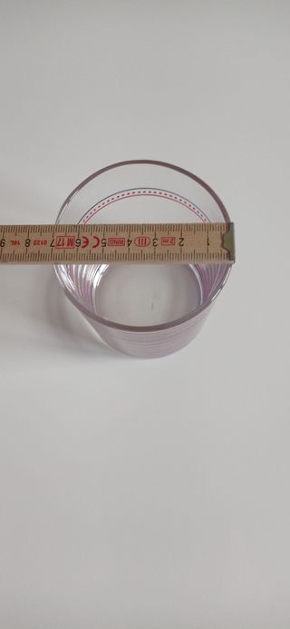 Set 6 bicchieri acqua in vetro decorato