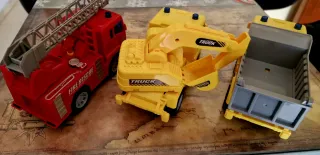 Lote Camiones Juguete: Bomberos y Obra