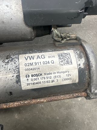 Motor de arranque VW GOLF 02M911024