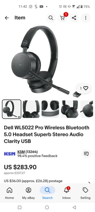 Auriculares Dell WL5022 con micrófono