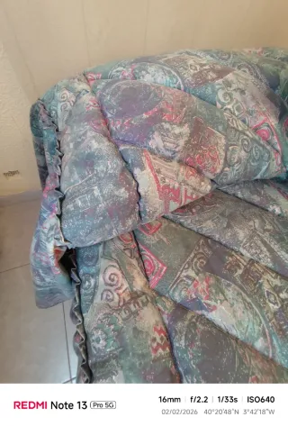 Edredón cama 105 x 190 cm multicolor