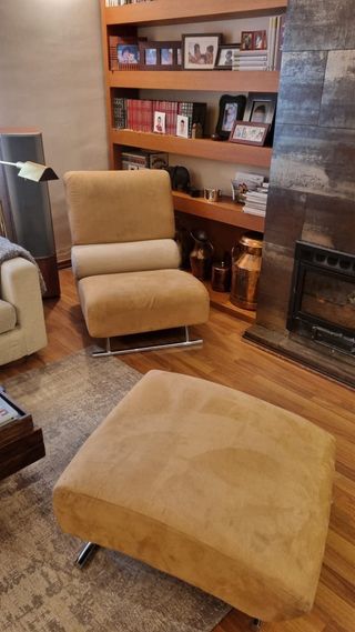 Butaca chaise longue diseño beige