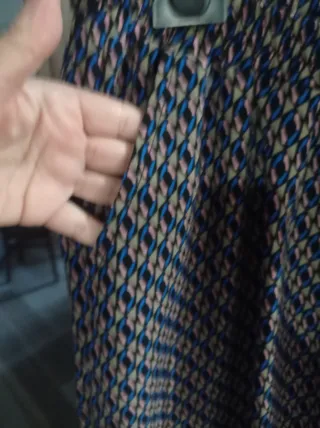 Pantaloni donna a gamba larga fantasia geometrica