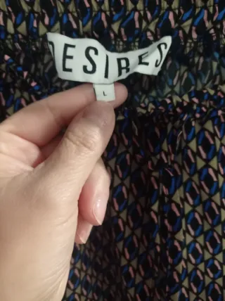 Pantaloni donna a gamba larga fantasia geometrica