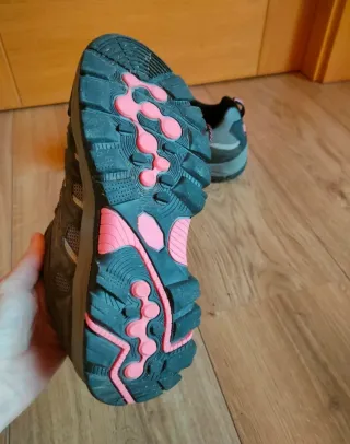 Zapatillas Trekking Mujer Gris y Rosa