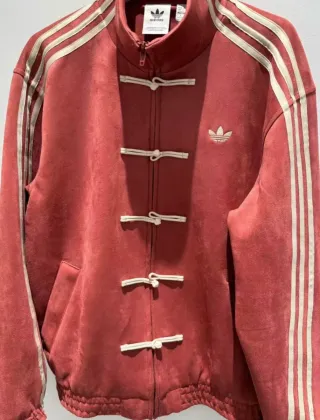 Chaqueta Adidas Roja Estilo Chino
