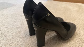 Zapatos CNC de cuero con tacón alto grueso Talla37