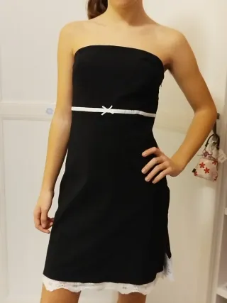 Vestitino Miss Selfridge nero pizzo XS