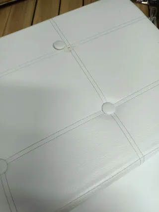 SONGMICS Puff Almacenaje Baúl de Almacenaje Blanco