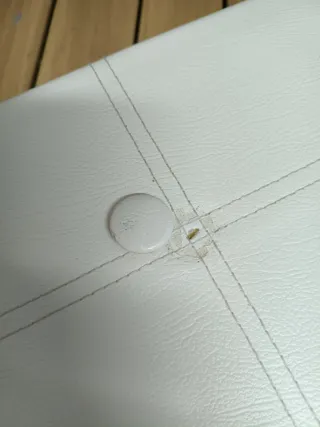 SONGMICS Puff Almacenaje Baúl de Almacenaje Blanco