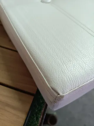 SONGMICS Puff Almacenaje Baúl de Almacenaje Blanco