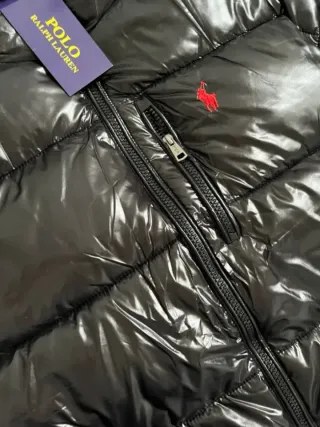 Abrigo Ralph Lauren Negro Brillante