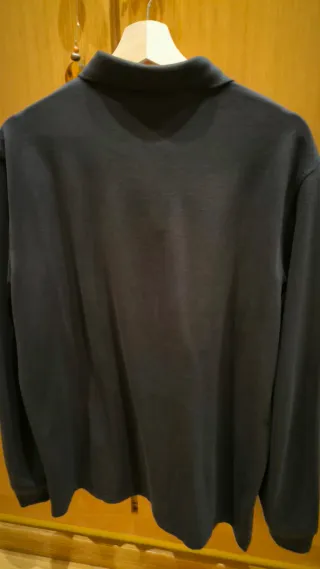 Polo Pedro del Hierro Negro Manga Larga