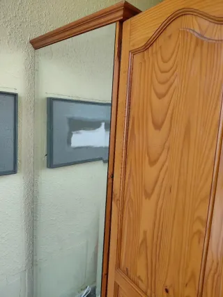 : Dormitorio completo de pino macizo – armario mon