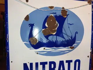 Cartel esmaltado Nitrato de Cal de Noruega