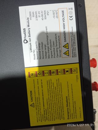 FoxESS HV2600 Módulo Batería Alta Tensión