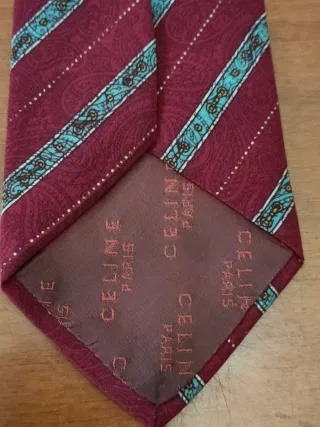 Cravatta Seta Celine Paris Vintage