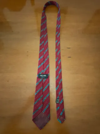Cravatta Seta Celine Paris Vintage