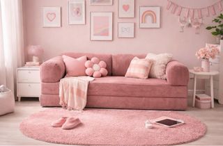 Sofá Cama Rosa