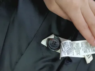 Abrigo largo Zara negro botones multiposición