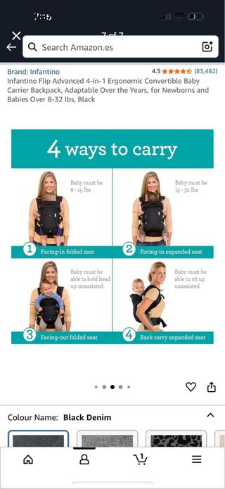 Portabebés casi nuevo