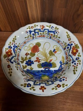 Fruttiera ceramica Faenza decorata