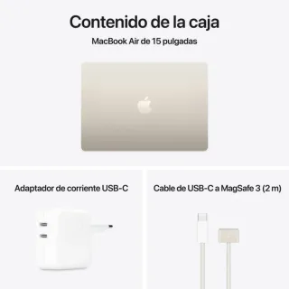 MacBook Air 15 M4 24GB 512GB 10-C GPU Blanco Estr.