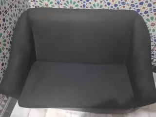 Sofá de 2 plazas negro