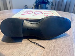 Zapatos Santoni de ante marrón oscuro