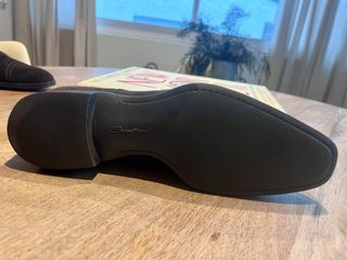 Zapatos Santoni de ante marrón oscuro