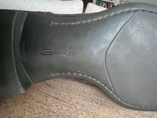 Zapatos Santoni de ante marrón oscuro