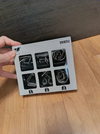 Juego de 6 puzzles metálicos