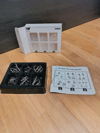 Juego de 6 puzzles metálicos