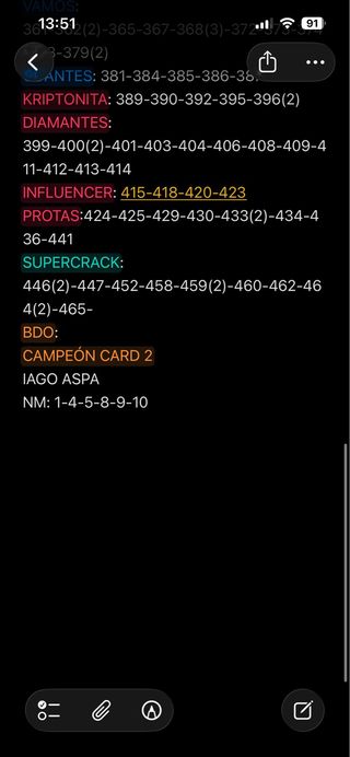 Cambios Adrenalyn XL 25/26