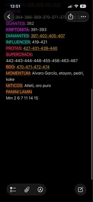 Cambios Adrenalyn XL 25/26