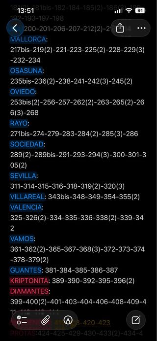 Cambios Adrenalyn XL 25/26