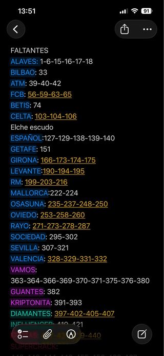 Cambios Adrenalyn XL 25/26