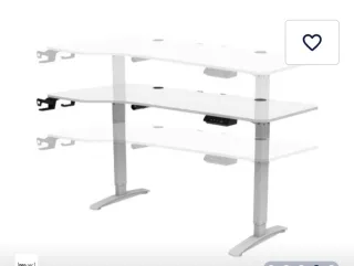 Escritorio Elevable Blanco y Negro