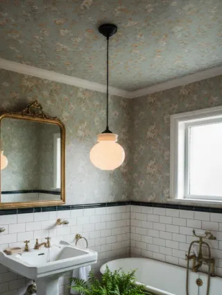 Lámpara de techo colgante blanca y negra