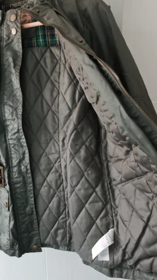 Parka verde militar mujer talla 40