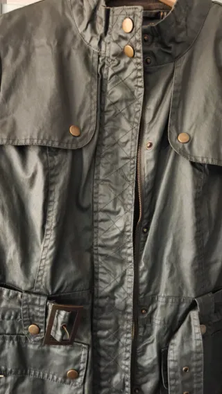 Parka verde militar mujer talla 40