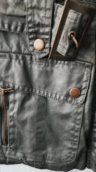 Parka verde militar mujer talla 40