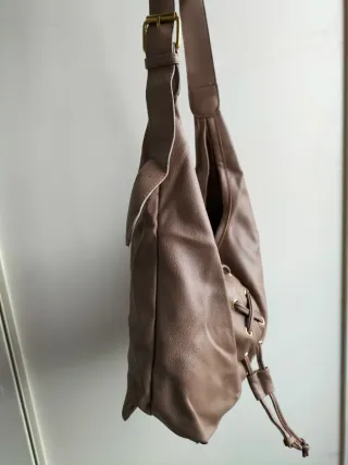 Borsa a sacca marrone con borsello